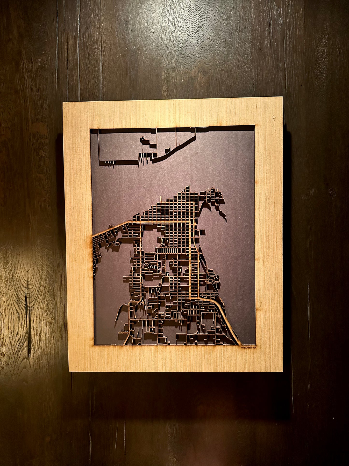 Anacortes, WA City Street Map | Modern Wood Wall Art in a Minimalist design. 2 sizes