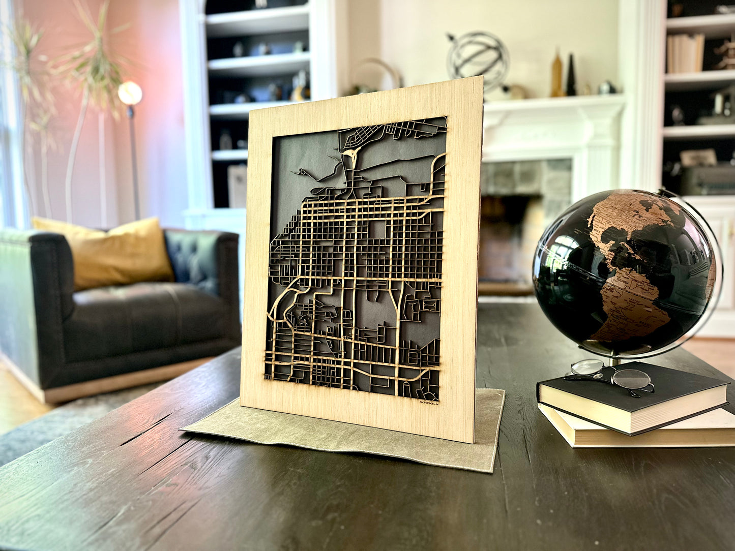 Anchorage, AK City Street Map | Modern Wood Wall Art in a Minimalist design. 2 sizes