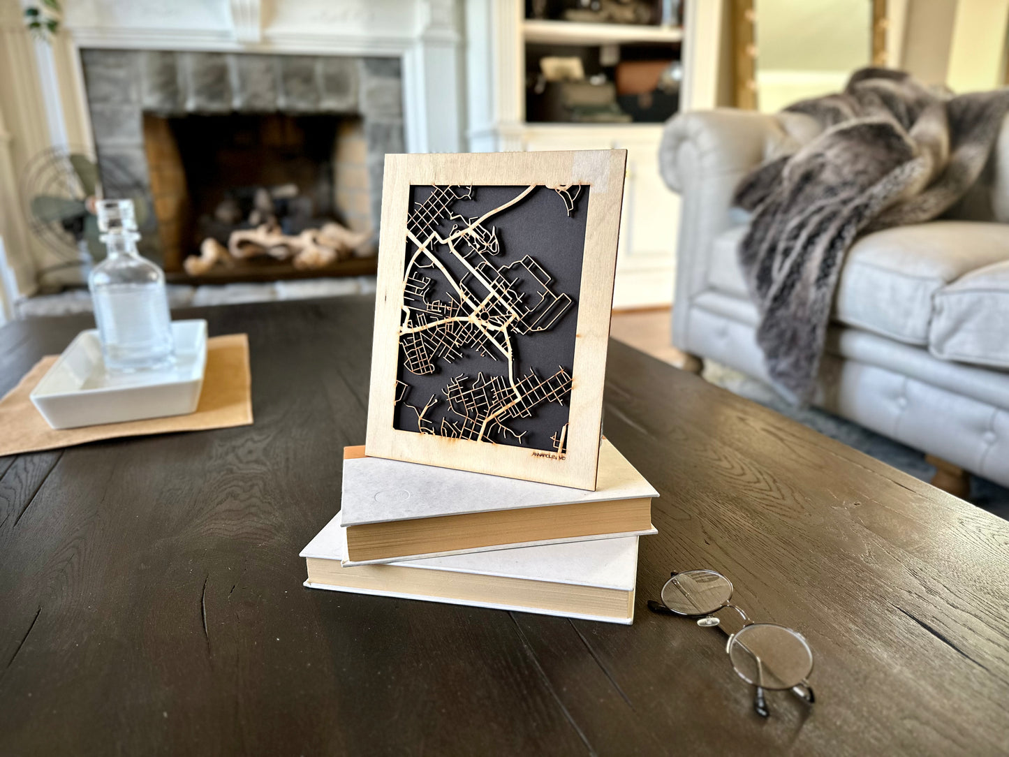 Annapolis, MD City Street Map | Modern Wood Wall Art in a Minimalist design. 2 sizes
