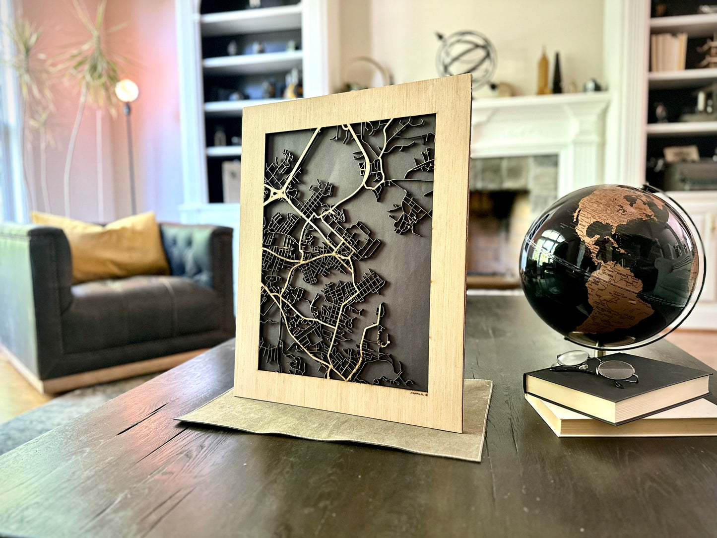 Annapolis, MD City Street Map | Modern Wood Wall Art in a Minimalist design. 2 sizes