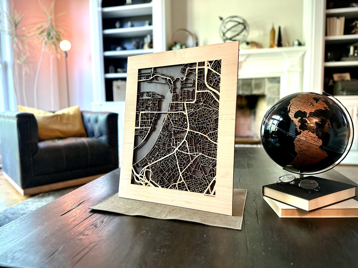 Antwerp, Belgium City Street Map | Modern Wood Wall Art in a Minimalist design. 2 sizes (Copy)