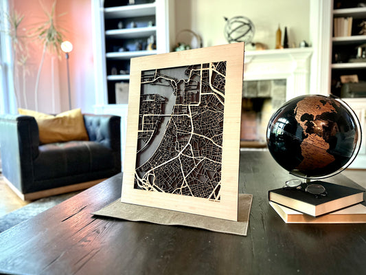 Antwerp, Belgium City Street Map | Modern Wood Wall Art in a Minimalist design. 2 sizes (Copy)