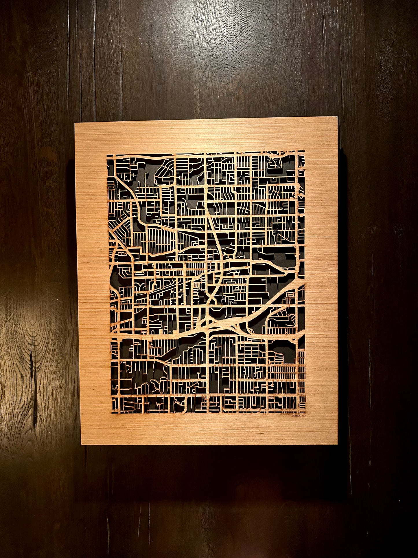 Arvada, CO City Street Map | Modern Wood Wall Art in a Minimalist design. 2 sizes