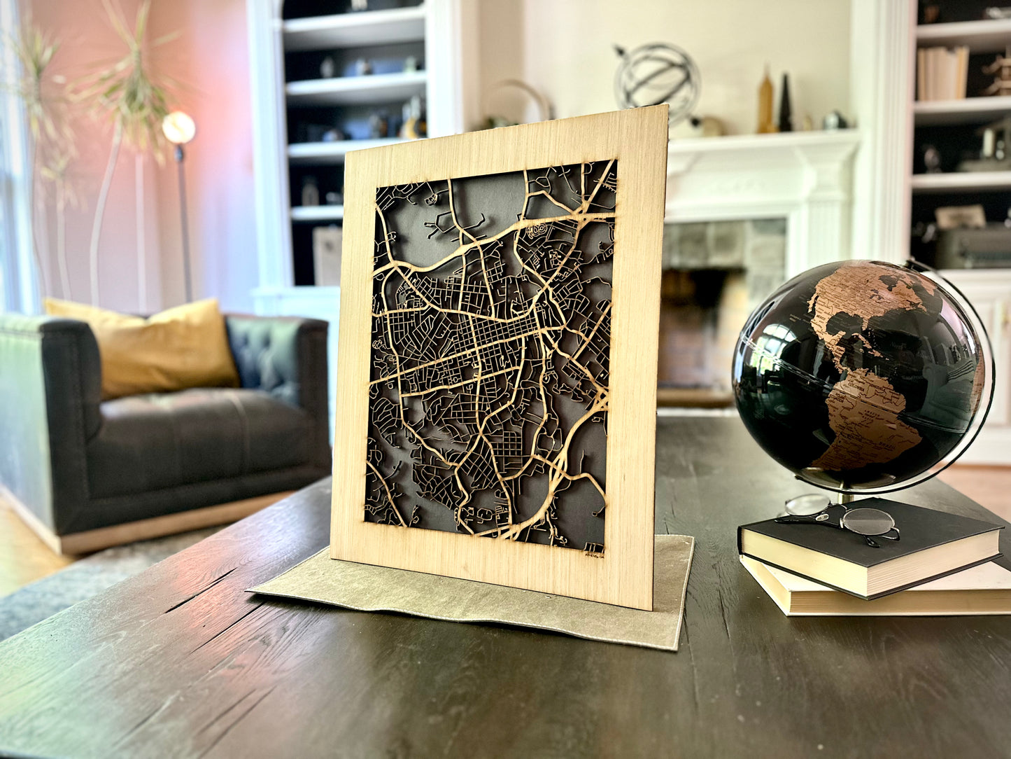 Athens, GA City Street Map | Modern Wood Wall Art in a Minimalist design. 2 sizes
