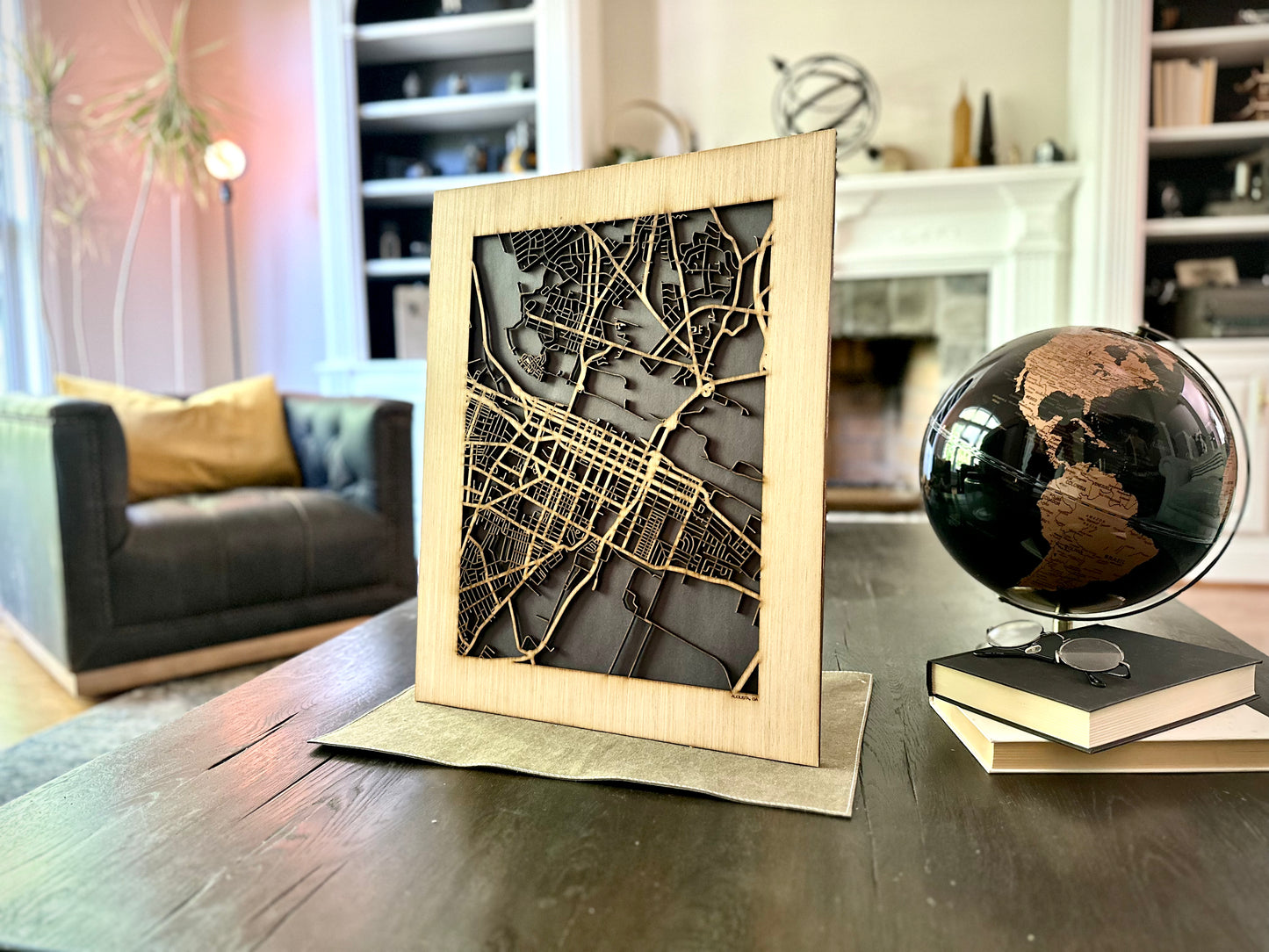 Augusta, GA City Street Map | Modern Wood Wall Art in a Minimalist design. 2 sizes