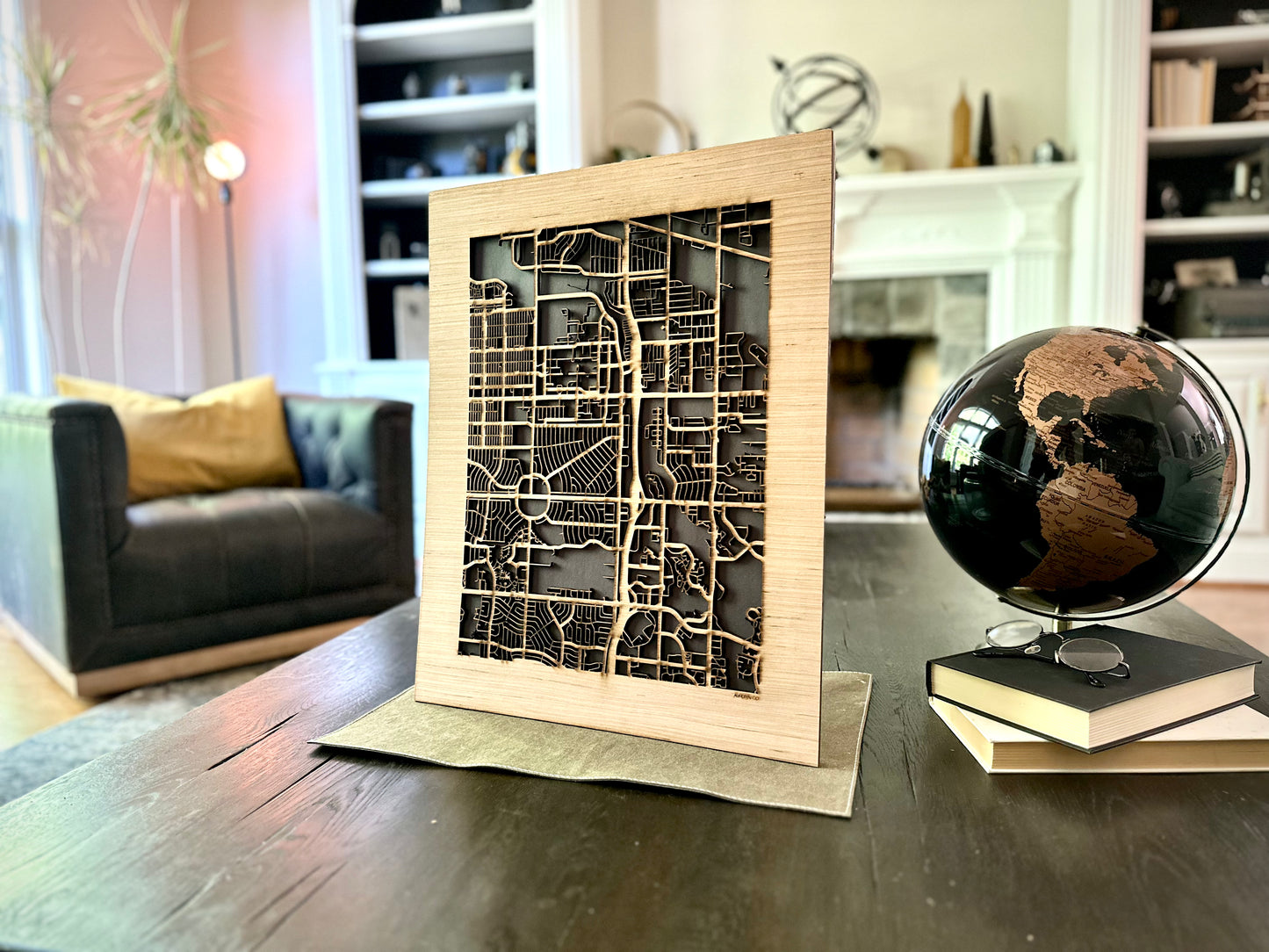 Aurora, CO City Street Map | Modern Wood Wall Art in a Minimalist design. 2 sizes
