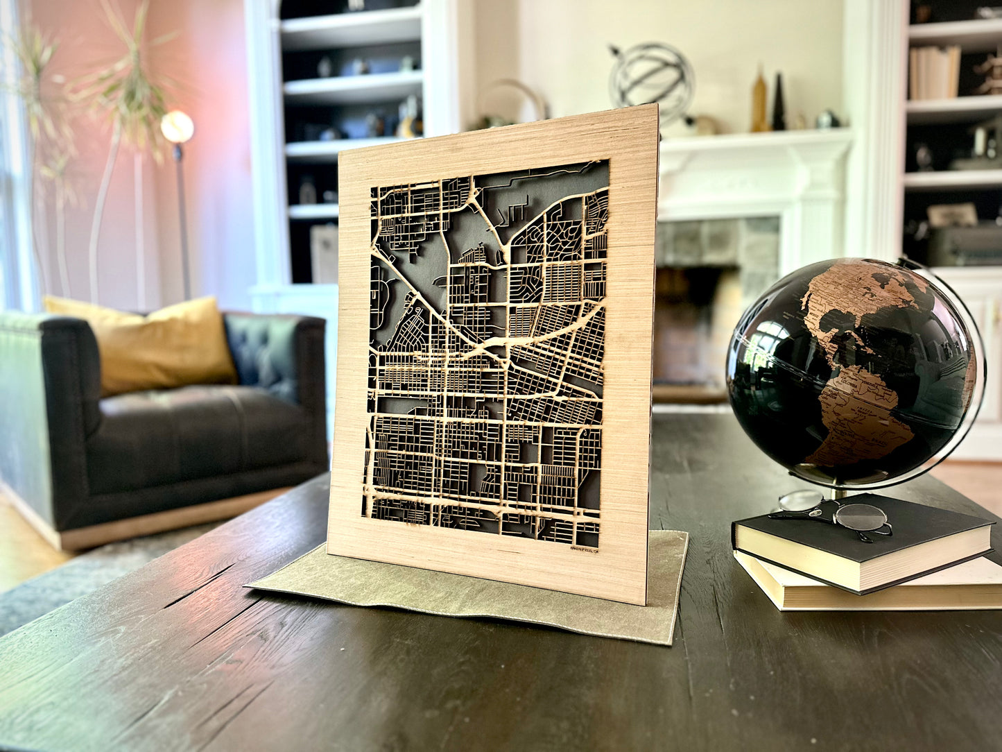 Bakersfield, CA City Street Map | Modern Wood Wall Art in a Minimalist design. 2 sizes