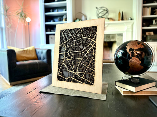 Berlin, Germany City Street Map | Modern Wood Wall Art in a Minimalist design. 2 sizes
