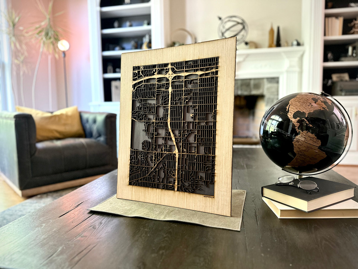 Bloomington, MN City Street Map | Modern Wood Wall Art in a Minimalist design. 2 sizes