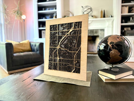 Boca Raton, FL City Street Map | Modern Wood Wall Art in a Minimalist design. 2 sizes