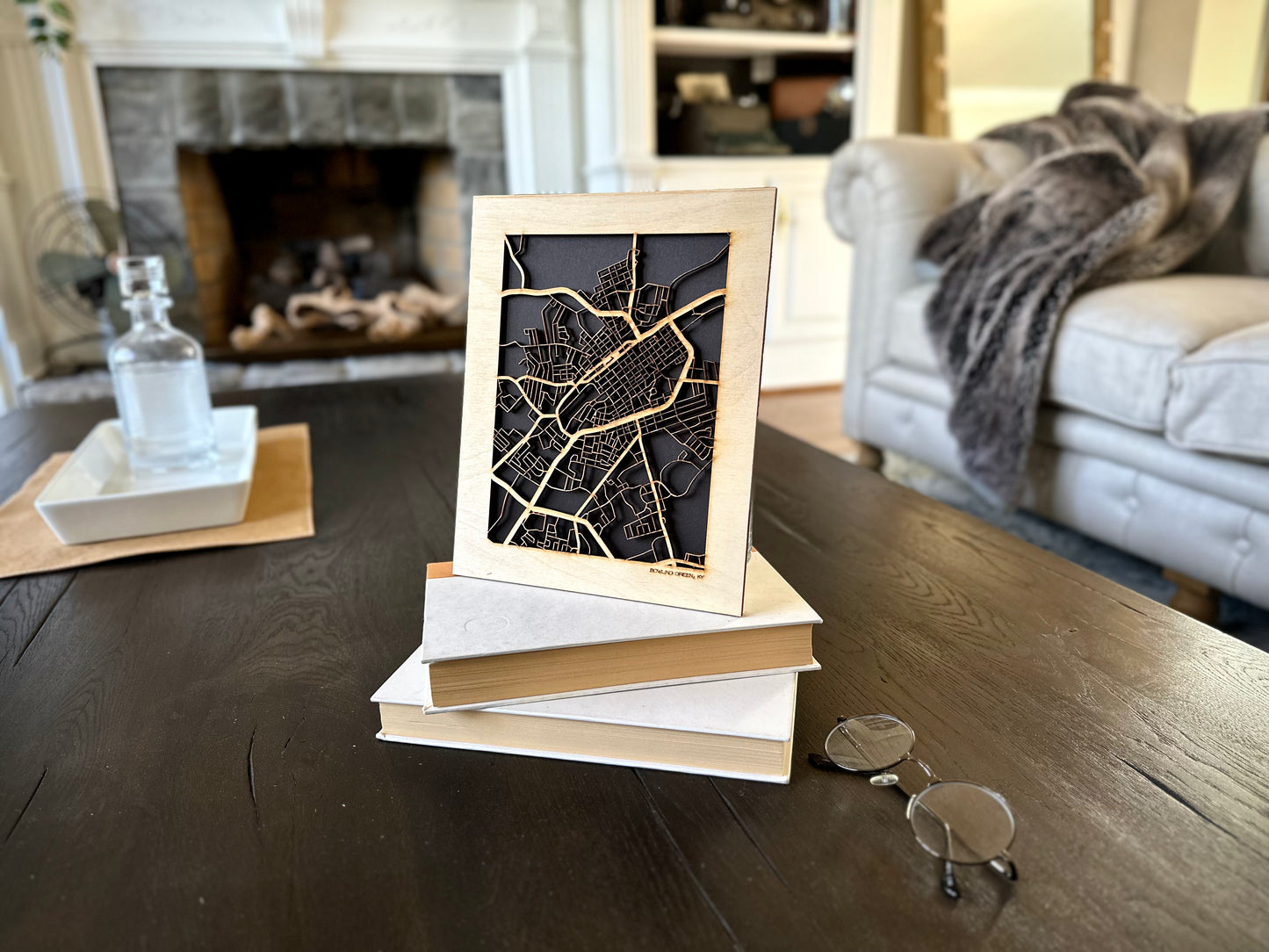 Bowling Green, KY City Street Map | Modern Wood Wall Art in a Minimalist design. 2 sizes