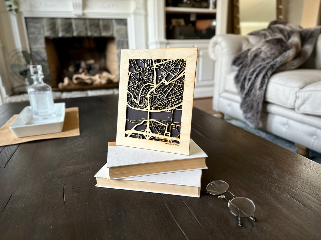 Bratislava, Slovakia City Street Map | Modern Wood Wall Art in a Minimalist design. 2 sizes