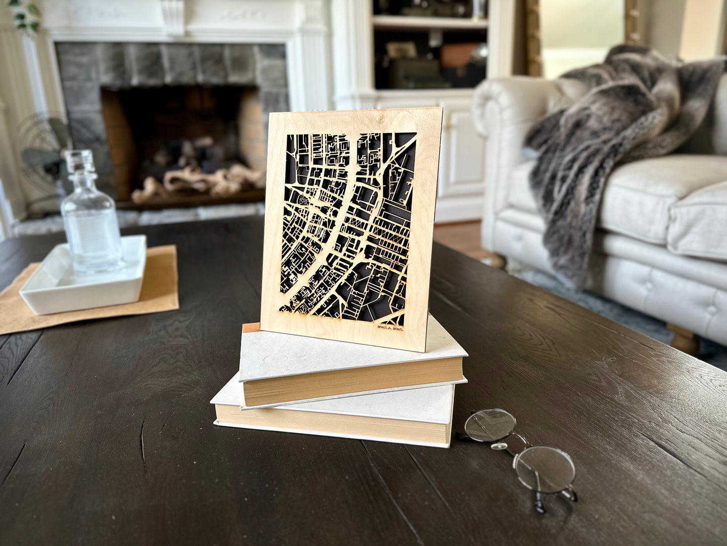 Brasília, Brazil City Street Map | Modern Wood Wall Art in a Minimalist design. 2 sizes