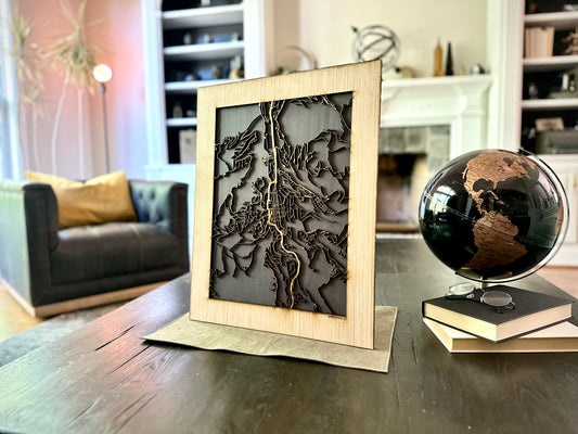 Breckenridge, CO City Street Map | Modern Wood Wall Art in a Minimalist design. 2 sizes