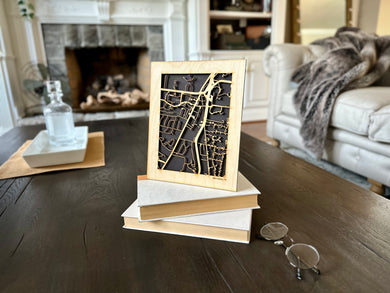 Brentwood, TN City Street Map | Modern Wood Wall Art in a Minimalist design. 2 sizes