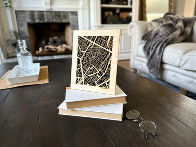 Brussels, Belgium City Street Map | Modern Wood Wall Art in a Minimalist design. 2 sizes