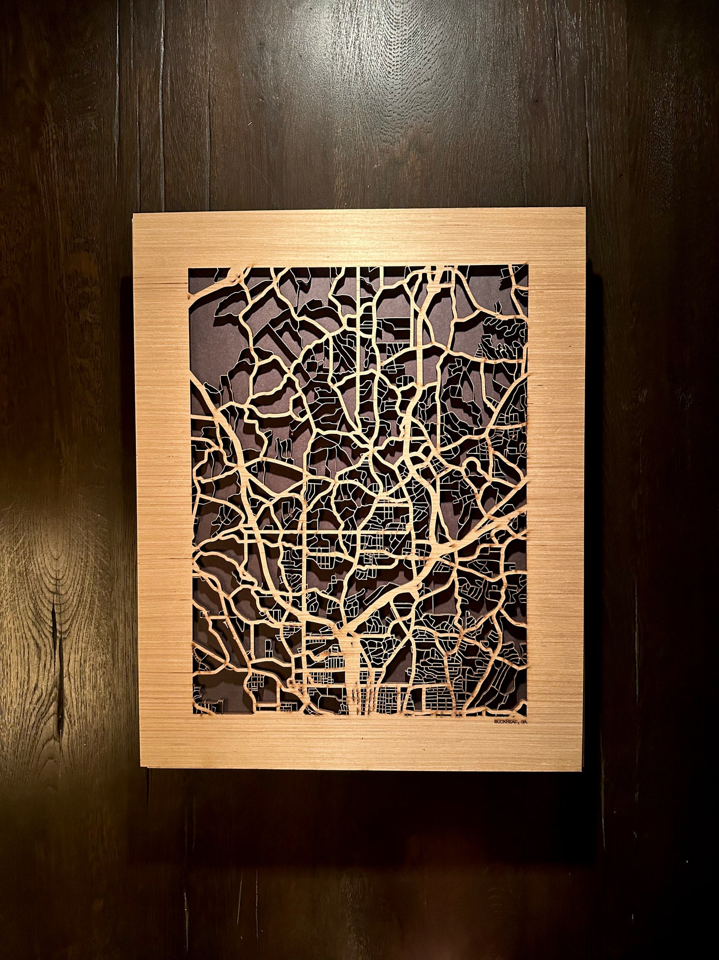 Atlanta, GA City Street Map | Modern Wood Wall Art in a Minimalist design. 3 sizes