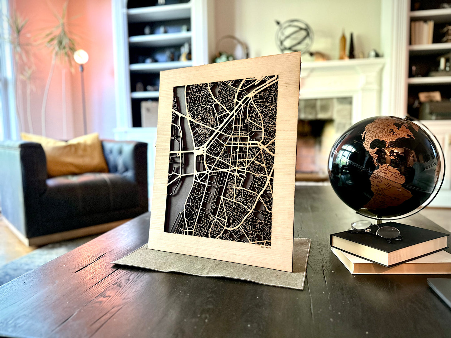 Cairo, Egypt City Street Map | Modern Wood Wall Art in a Minimalist design. 2 sizes