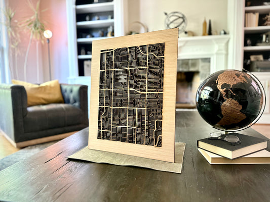 Cape Coral, FL City Street Map | Modern Wood Wall Art in a Minimalist design. 2 sizes