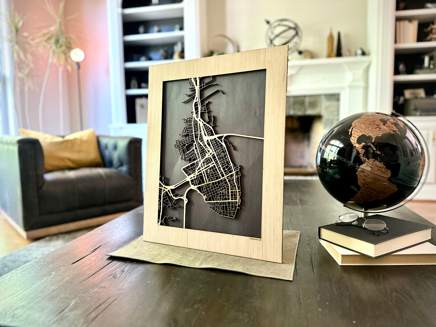 Charleston, SC City Street Map | Modern Wood Wall Art in a Minimalist design. 2 sizes