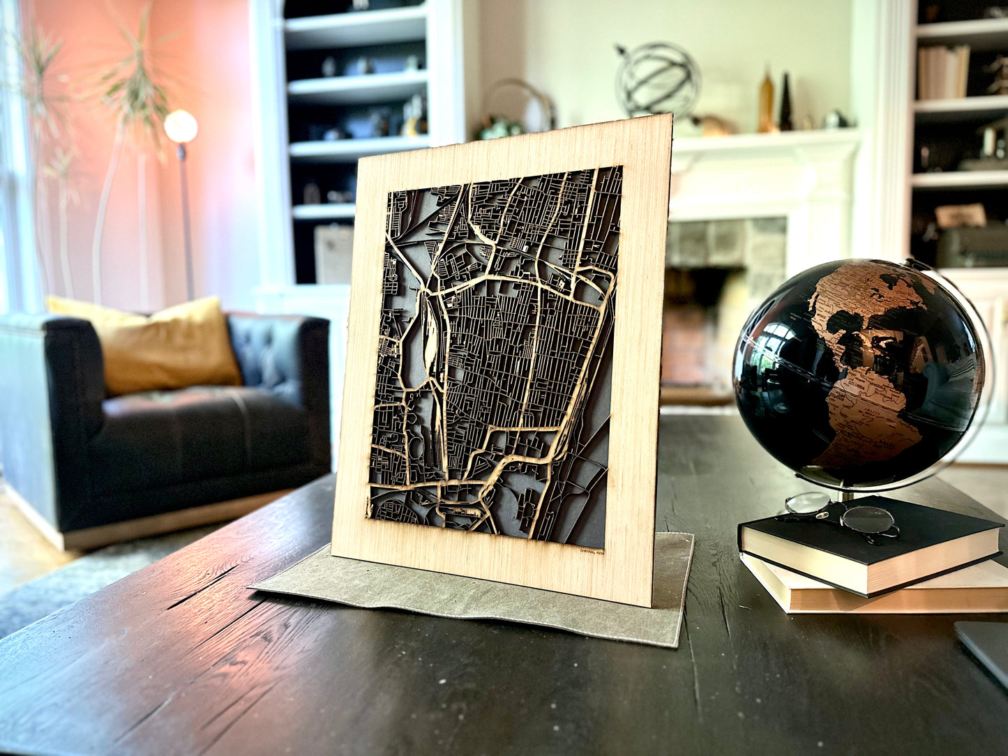 Chennai, India City Street Map | Modern Wood Wall Art in a Minimalist design. 2 sizes