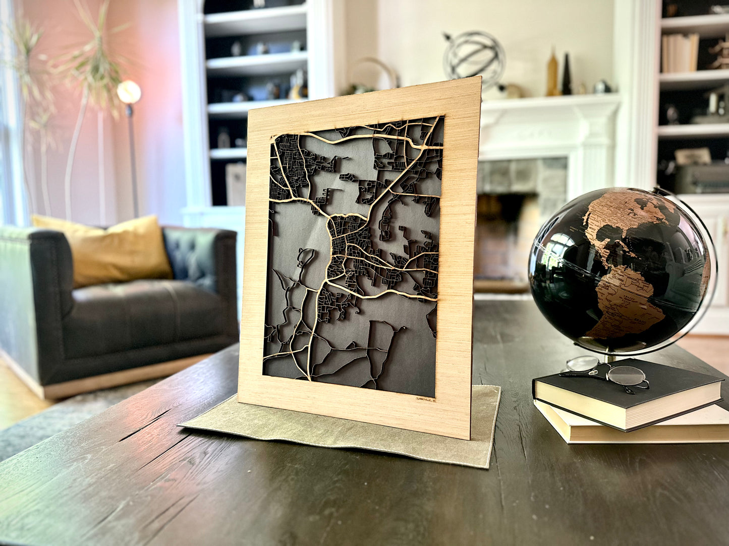 Clarksville, TN City Street Map | Modern Wood Wall Art in a Minimalist design. 2 sizes