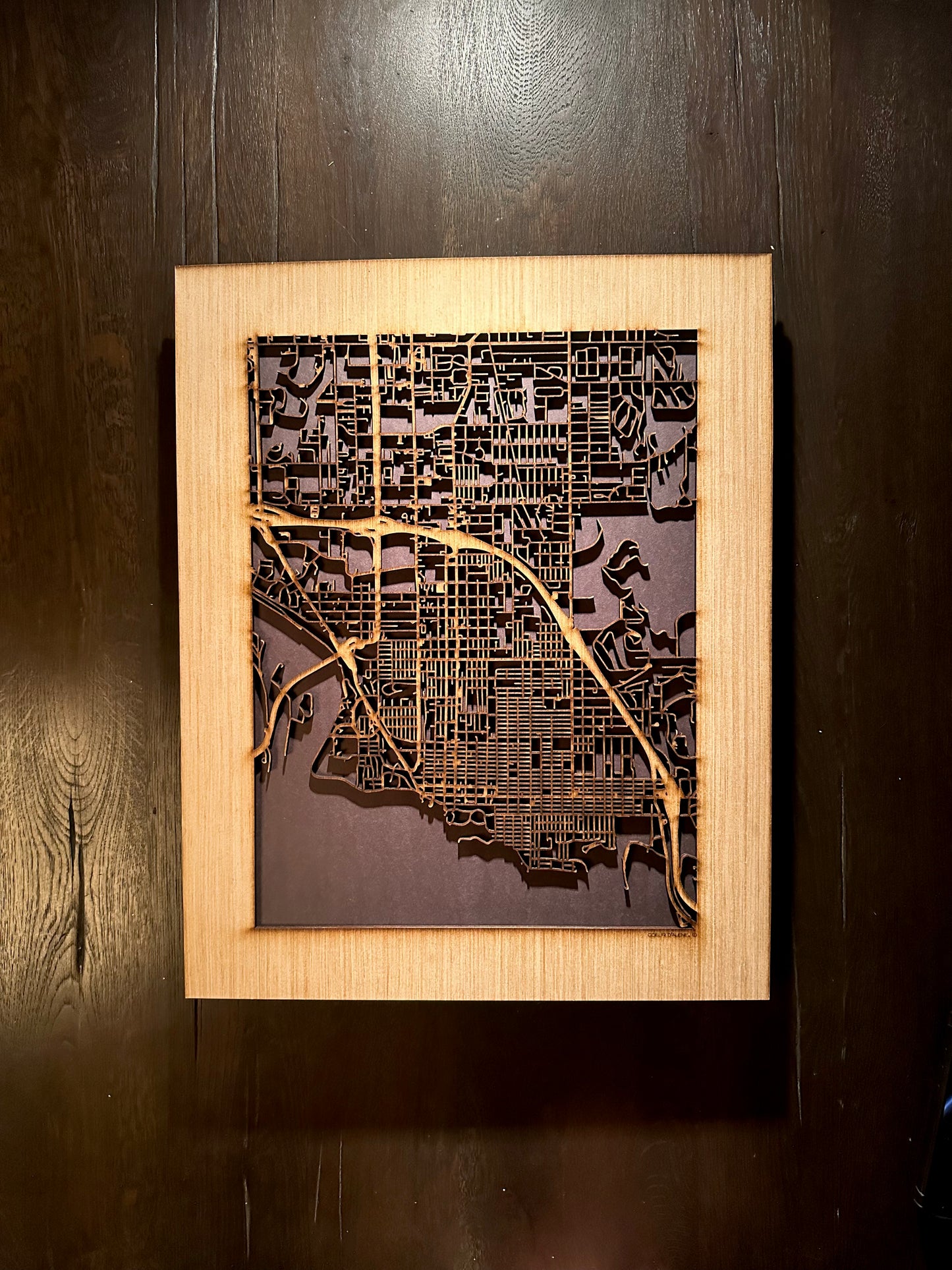 Coeur d'Alene, ID City Street Map | Modern Wood Wall Art in a Minimalist design. 2 sizes