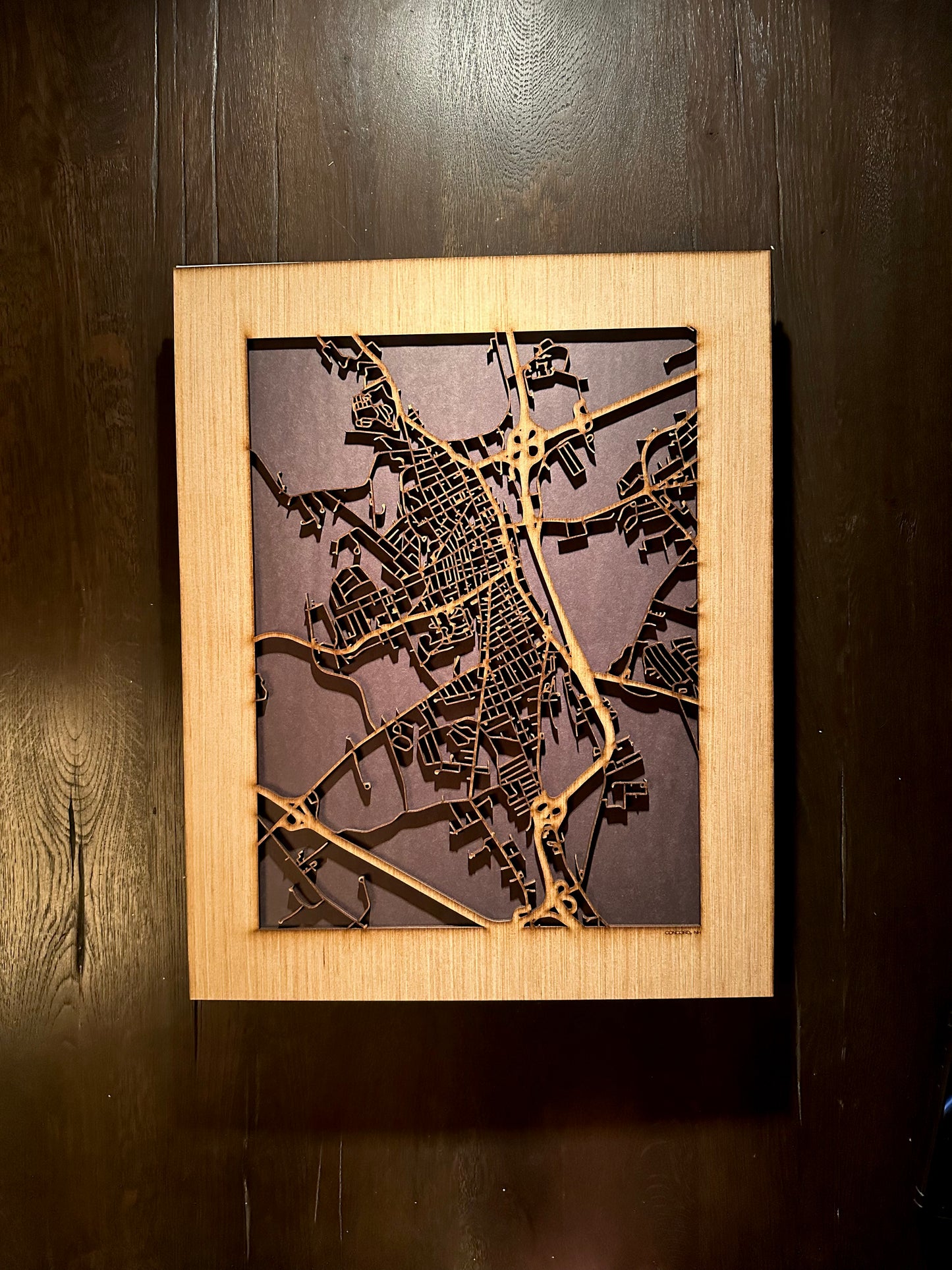 Concord, NH City Street Map | Modern Wood Wall Art in a Minimalist design. 2 sizes