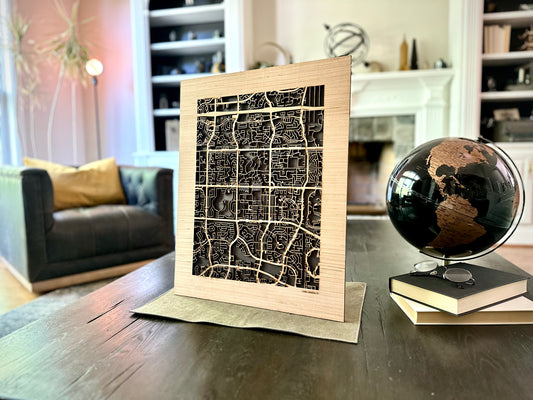 Coral Springs, FL City Street Map | Modern Wood Wall Art in a Minimalist design. 2 sizes