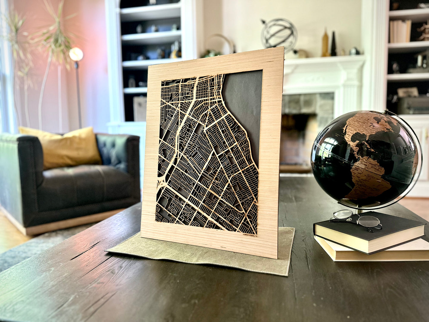Corpus Christi, TX City Street Map | Modern Wood Wall Art in a Minimalist design. 2 sizes