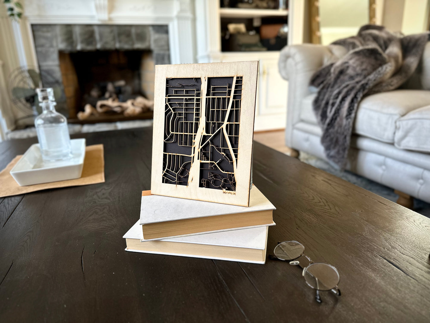 Daly City, CA City Street Map | Modern Wood Wall Art in a Minimalist design. 2 sizes