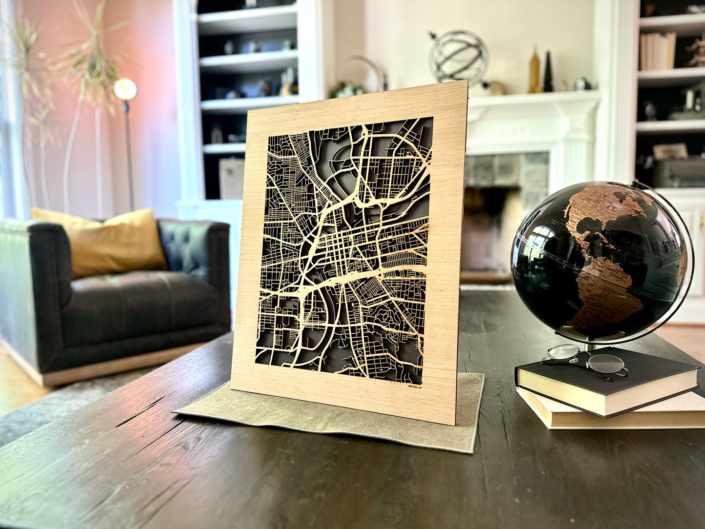 Dayton, OH City Street Map | Modern Wood Wall Art in a Minimalist design. 2 sizes