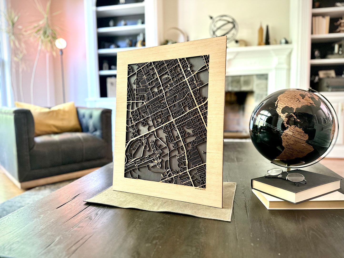 Daytona Beach, FL City Street Map | Modern Wood Wall Art in a Minimalist design. 2 sizes