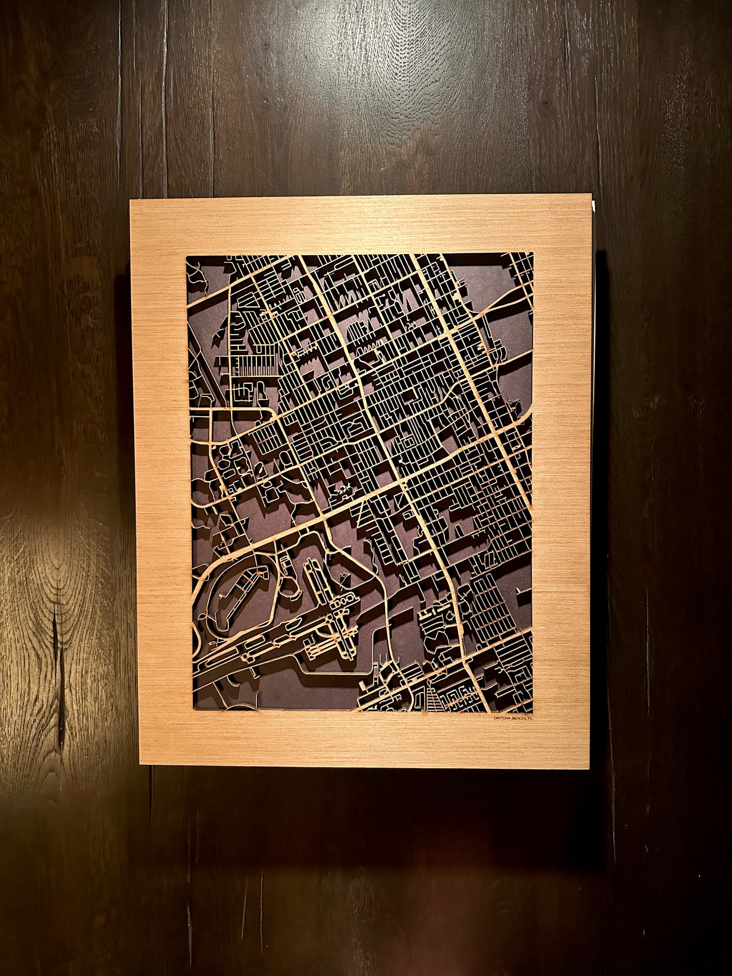 Daytona Beach, FL City Street Map | Modern Wood Wall Art in a Minimalist design. 2 sizes