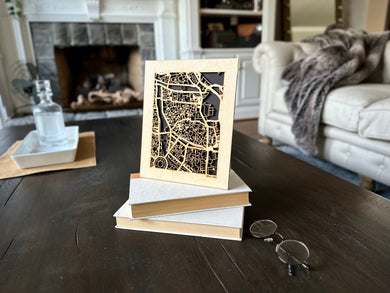 Delhi, India City Street Map | Modern Wood Wall Art in a Minimalist design. 2 sizes