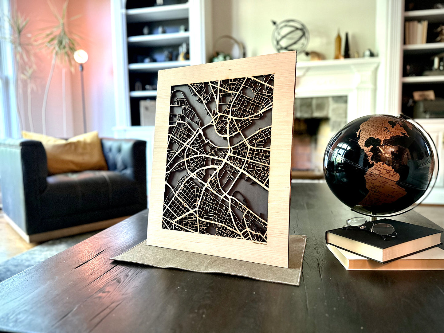 Dresden, Germany City Street Map | Modern Wood Wall Art in a Minimalist design. 2 sizes
