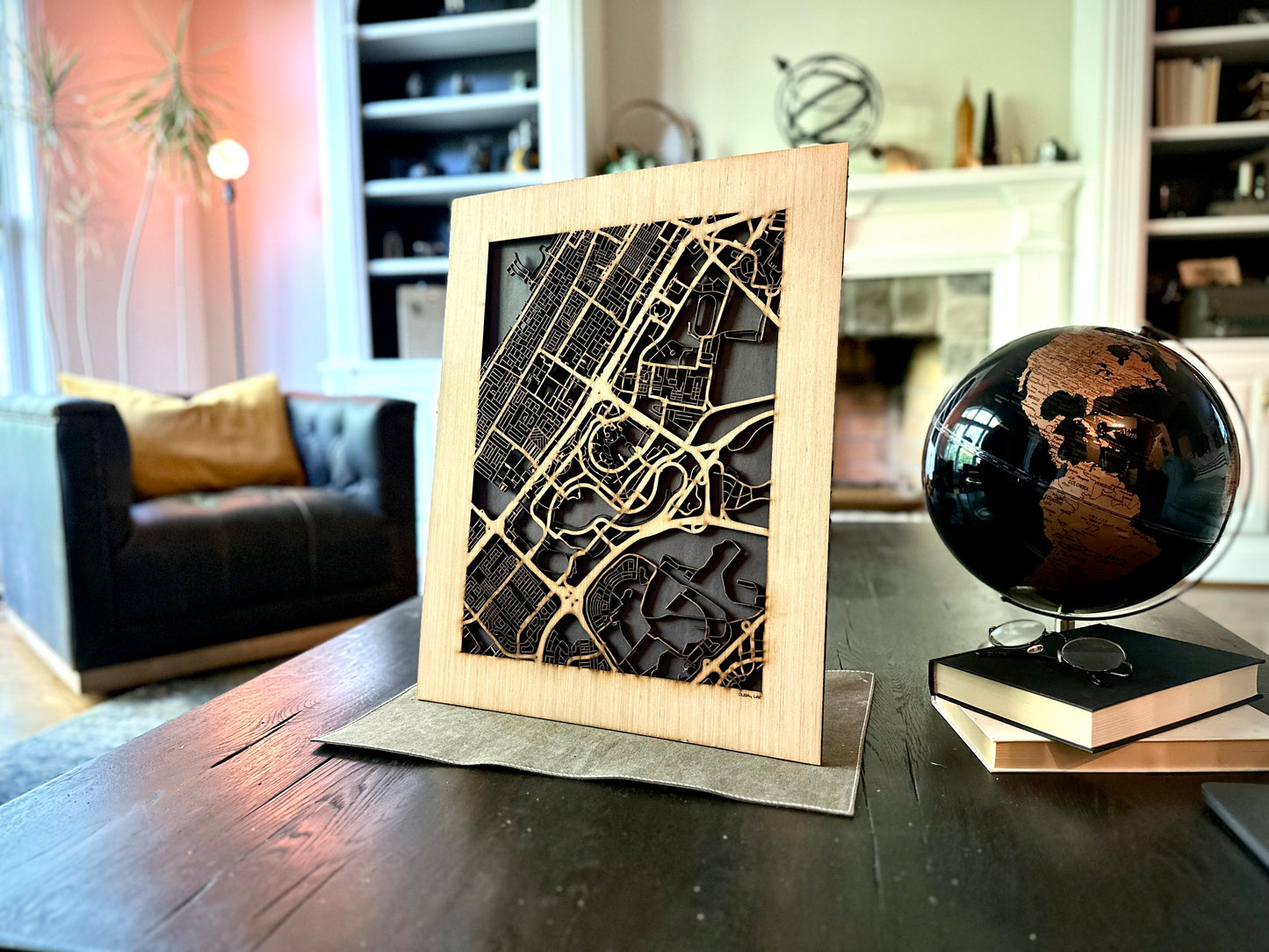 Dubai, UAE City Street Map | Modern Wood Wall Art in a Minimalist design. 2 sizes