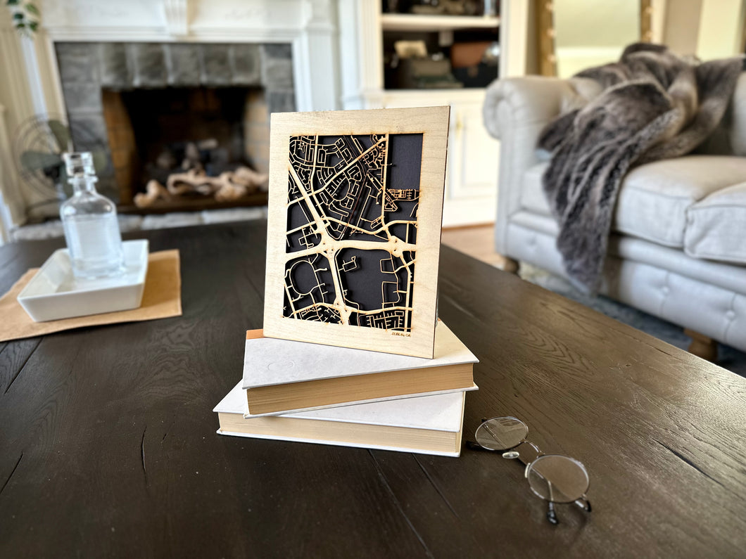 Dublin, CA City Street Map | Modern Wood Wall Art in a Minimalist design. 2 sizes