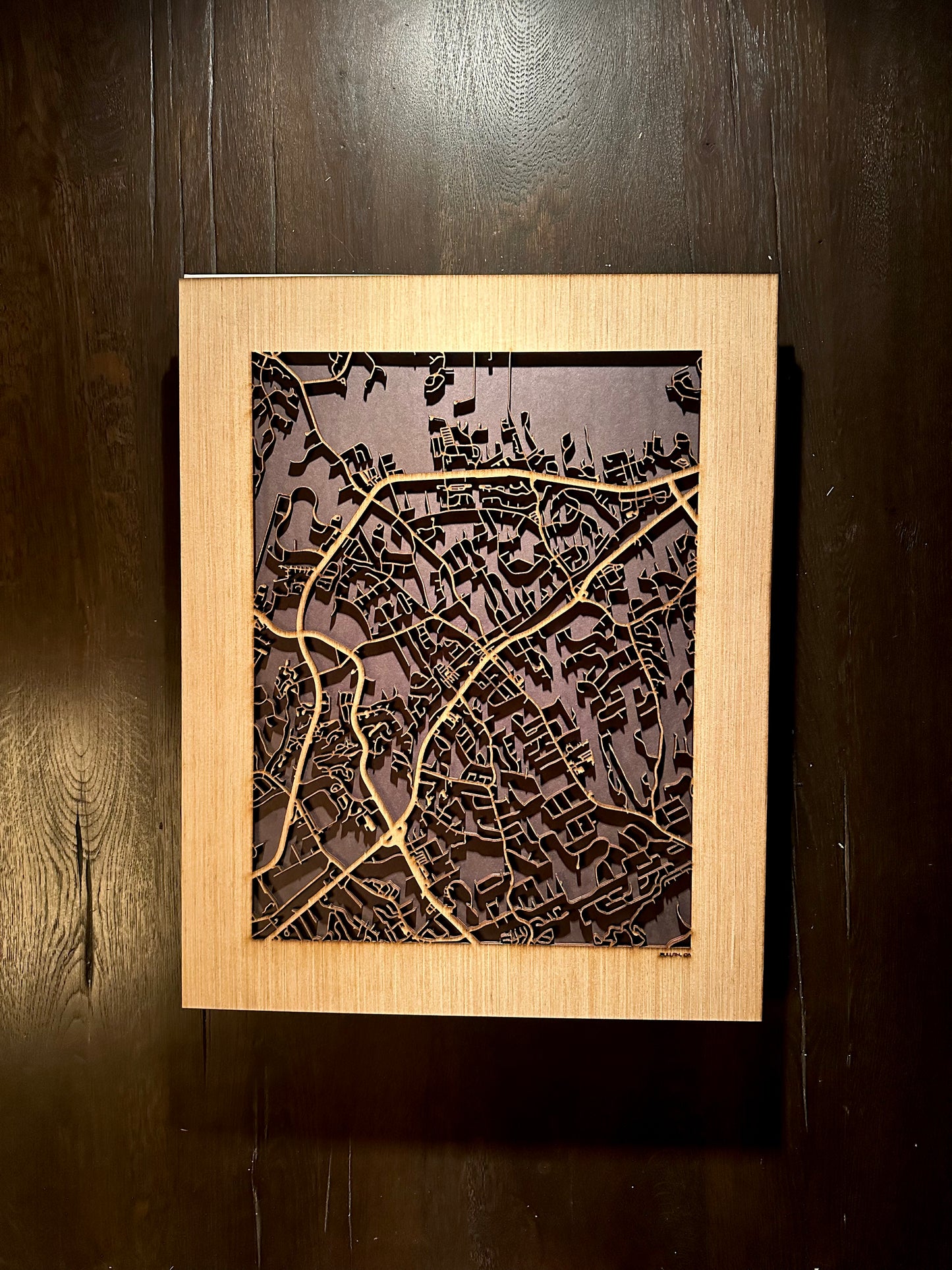 Duluth, GA City Street Map | Modern Wood Wall Art in a Minimalist design. 2 sizes