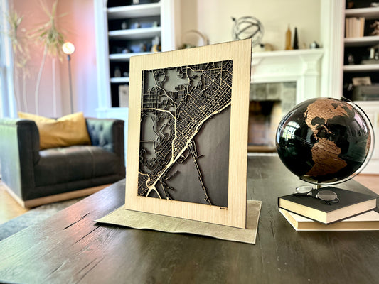 Duluth, MN City Street Map | Modern Wood Wall Art in a Minimalist design. 2 sizes