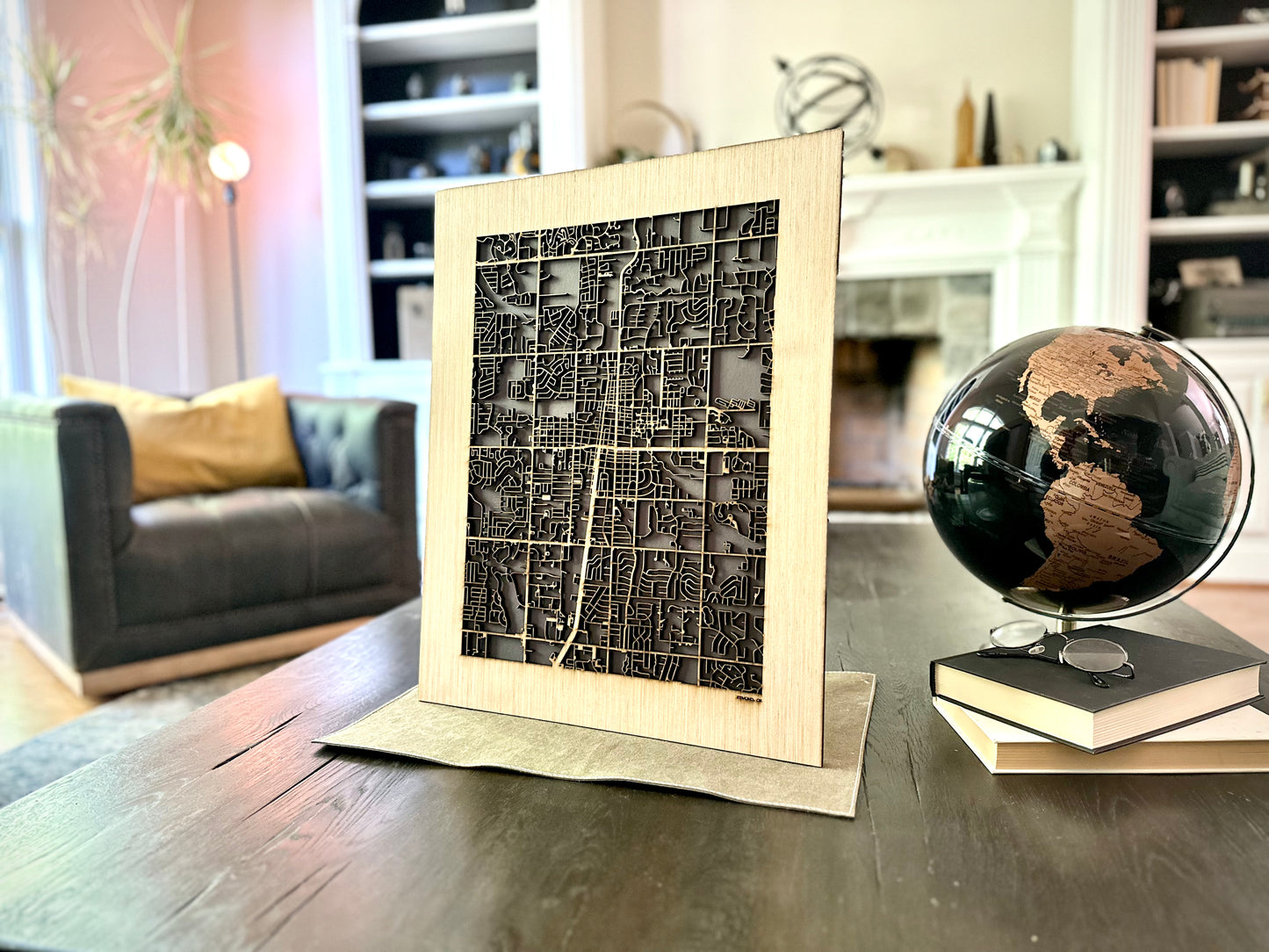 Edmond, OK City Street Map | Modern Wood Wall Art in a Minimalist design. 2 sizes