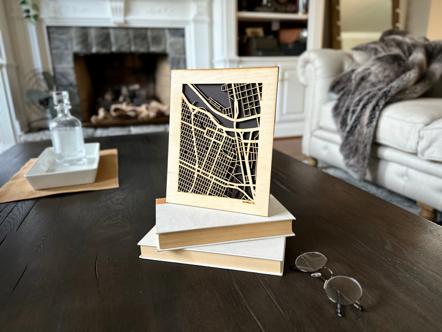 El Paso, TX City Street Map | Modern Wood Wall Art in a Minimalist design. 2 sizes