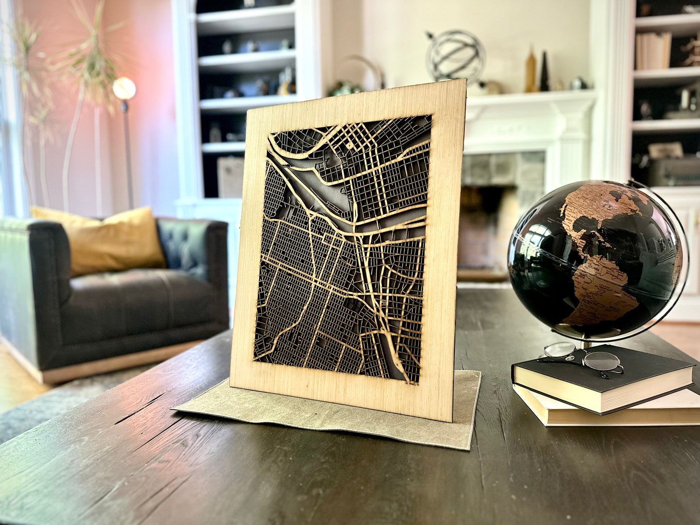 El Paso, TX City Street Map | Modern Wood Wall Art in a Minimalist design. 2 sizes