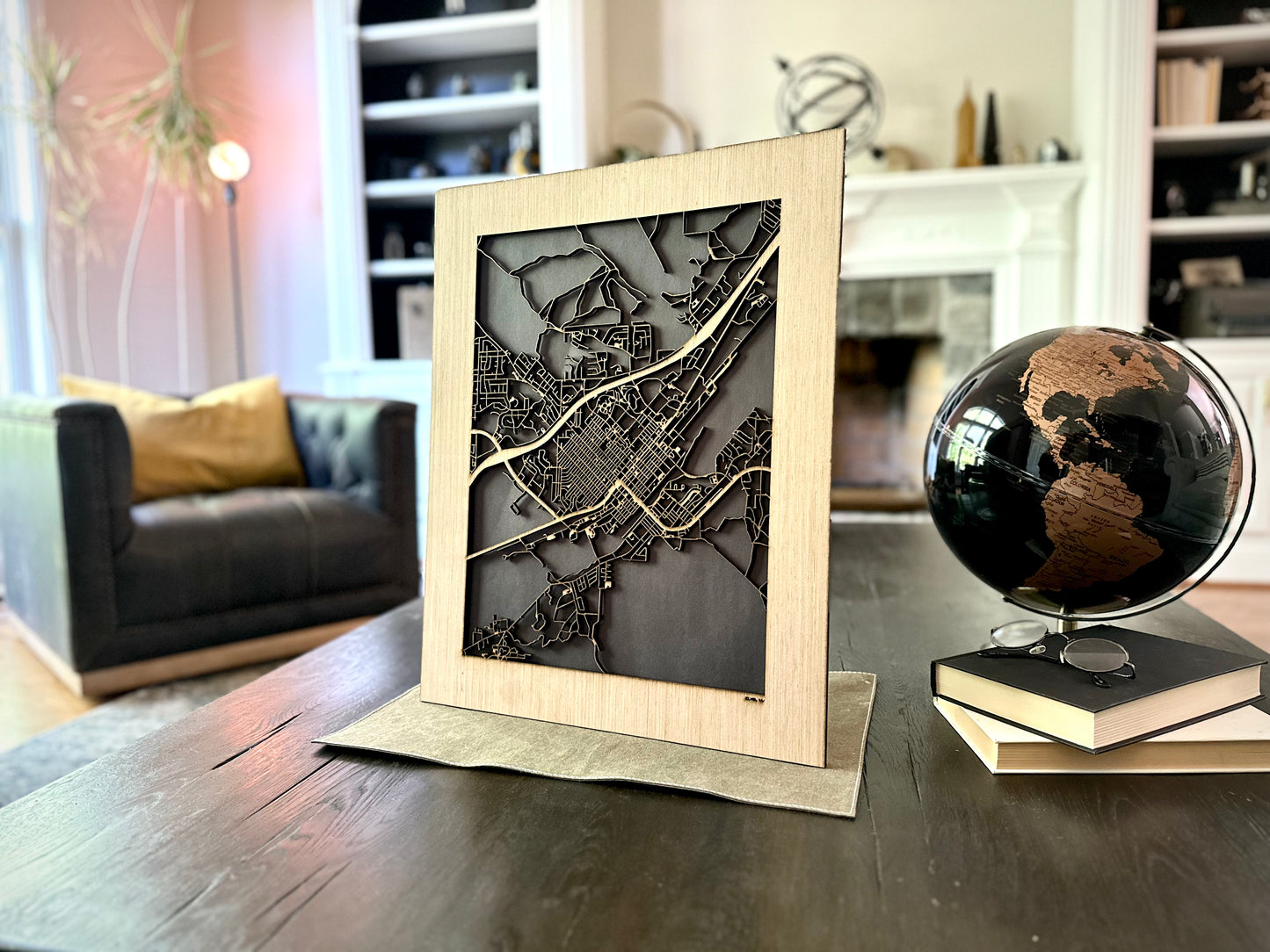 Elko, NV City Street Map | Modern Wood Wall Art in a Minimalist design. 2 sizes