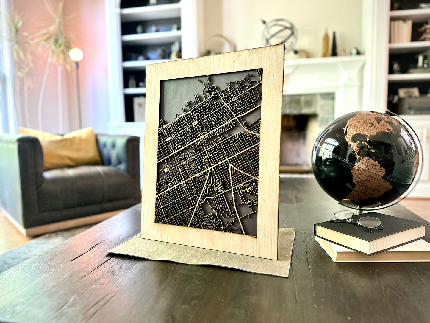 Erie, PA City Street Map | Modern Wood Wall Art in a Minimalist design. 2 sizes