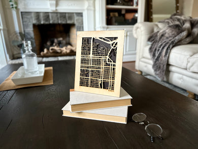 Eugene, OR City Street Map | Modern Wood Wall Art in a Minimalist design. 2 sizes