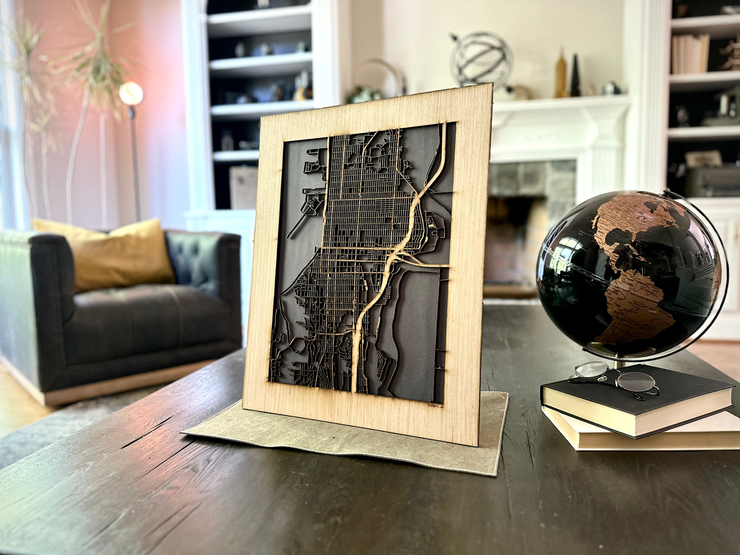 Everett, WA City Street Map | Modern Wood Wall Art in a Minimalist design. 2 sizes