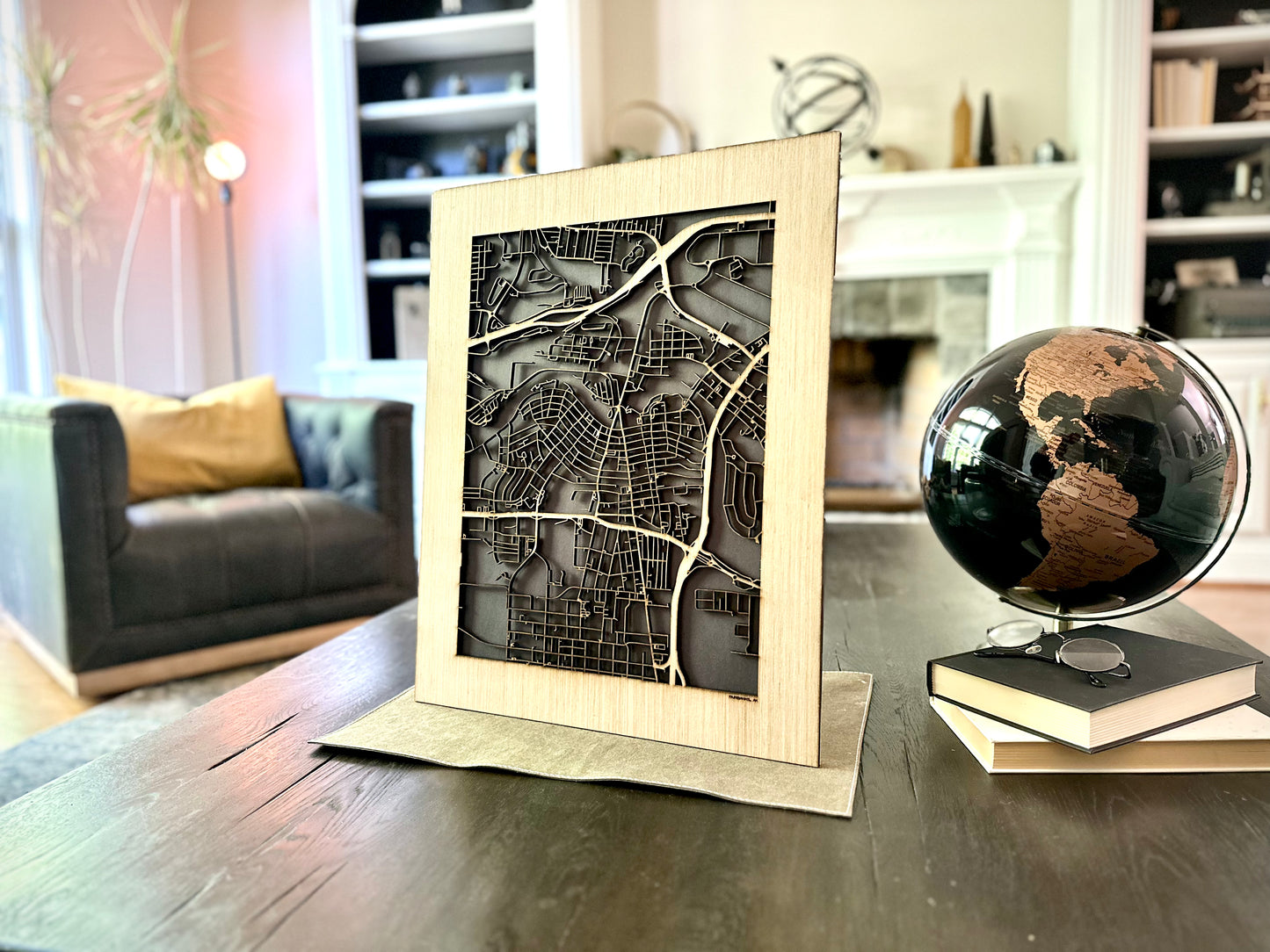 Fairbanks, AK City Street Map | Modern Wood Wall Art in a Minimalist design. 2 sizes