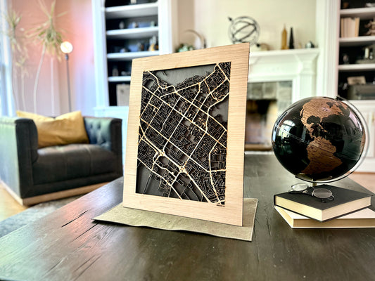 Fremont, CA City Street Map | Modern Wood Wall Art in a Minimalist design. 2 sizes