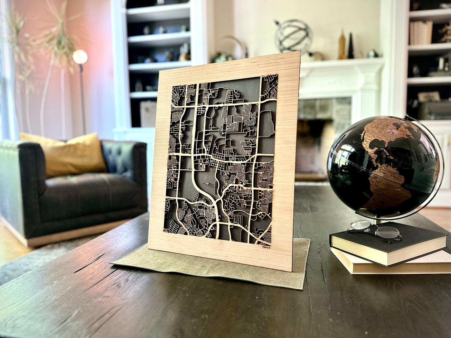 Frisco, TX City Street Map | Modern Wood Wall Art in a Minimalist design. 2 sizes
